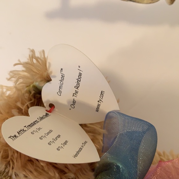 TY ATTIC TREASURES CARMICHAEL OVER THE RAINBOW 2001 (retired) 8” TAGGED PLUSH - Picture 9 of 10